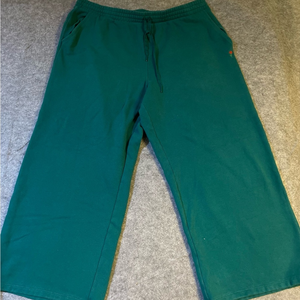 Victoriaโs Secret Womenโsโ XXL Teal Green Sweatpants Lounge Fleece Drawstring
